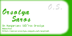 orsolya saros business card